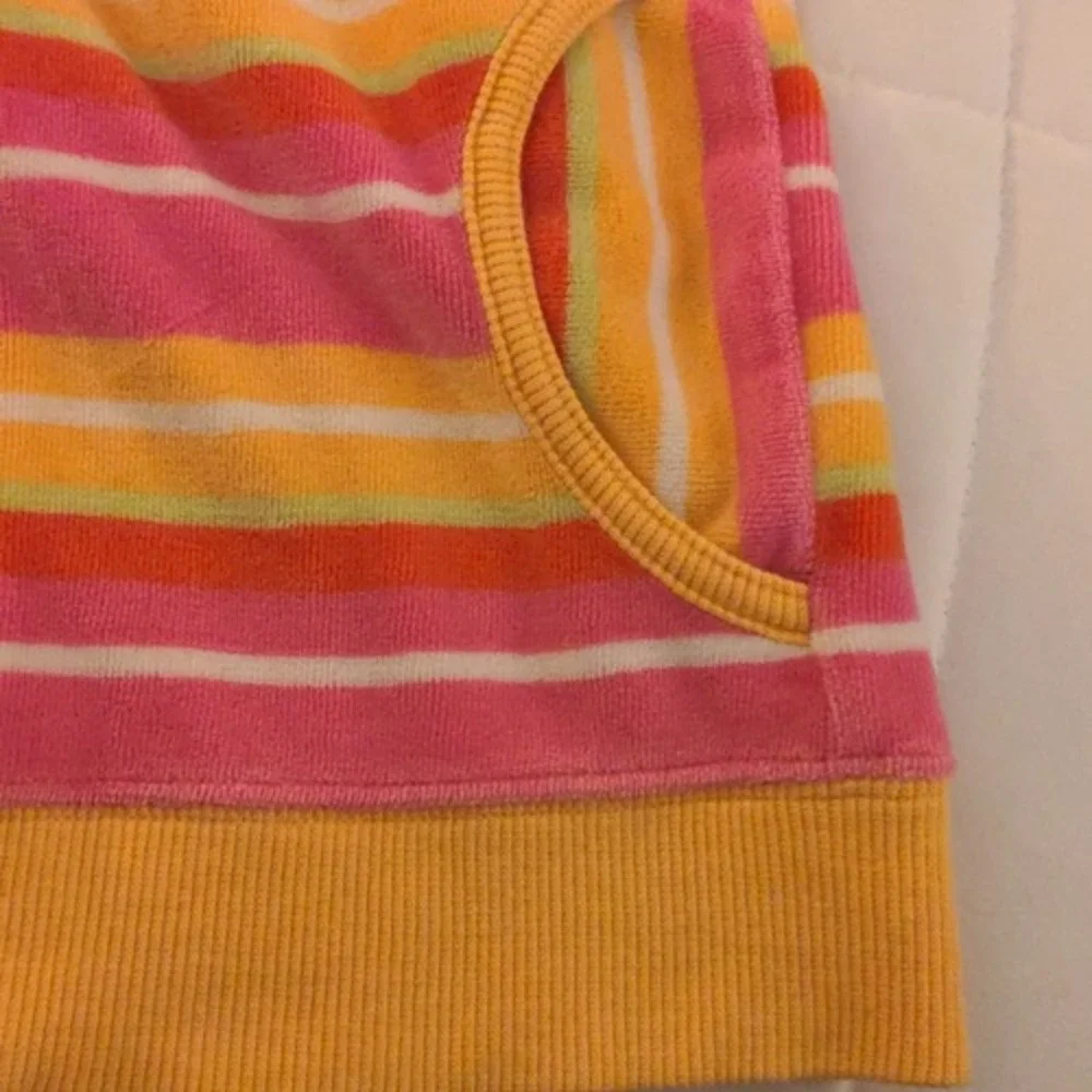Gymboree retro Pink and orange velour striped‎ jacket size 8